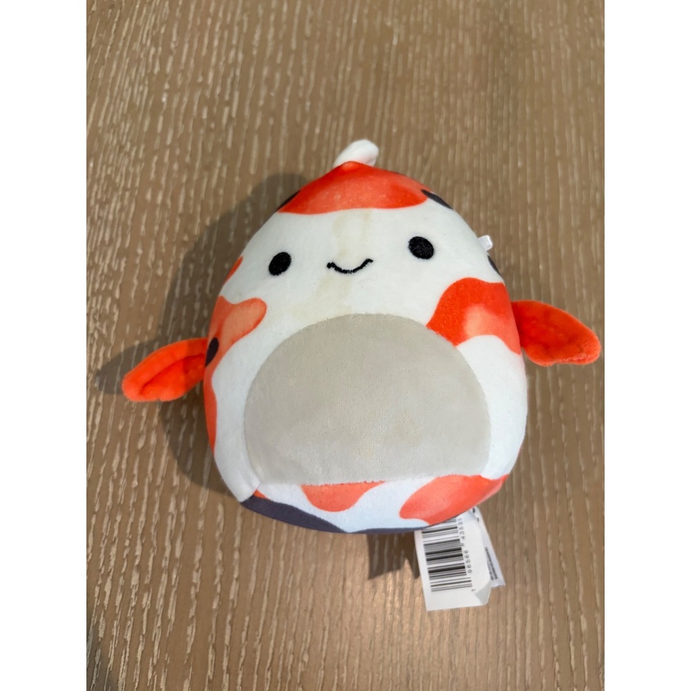 Squishmallows Dandii Koi Fish 5" Plush Orange Black Whit Kellytoy Stuffed Animal